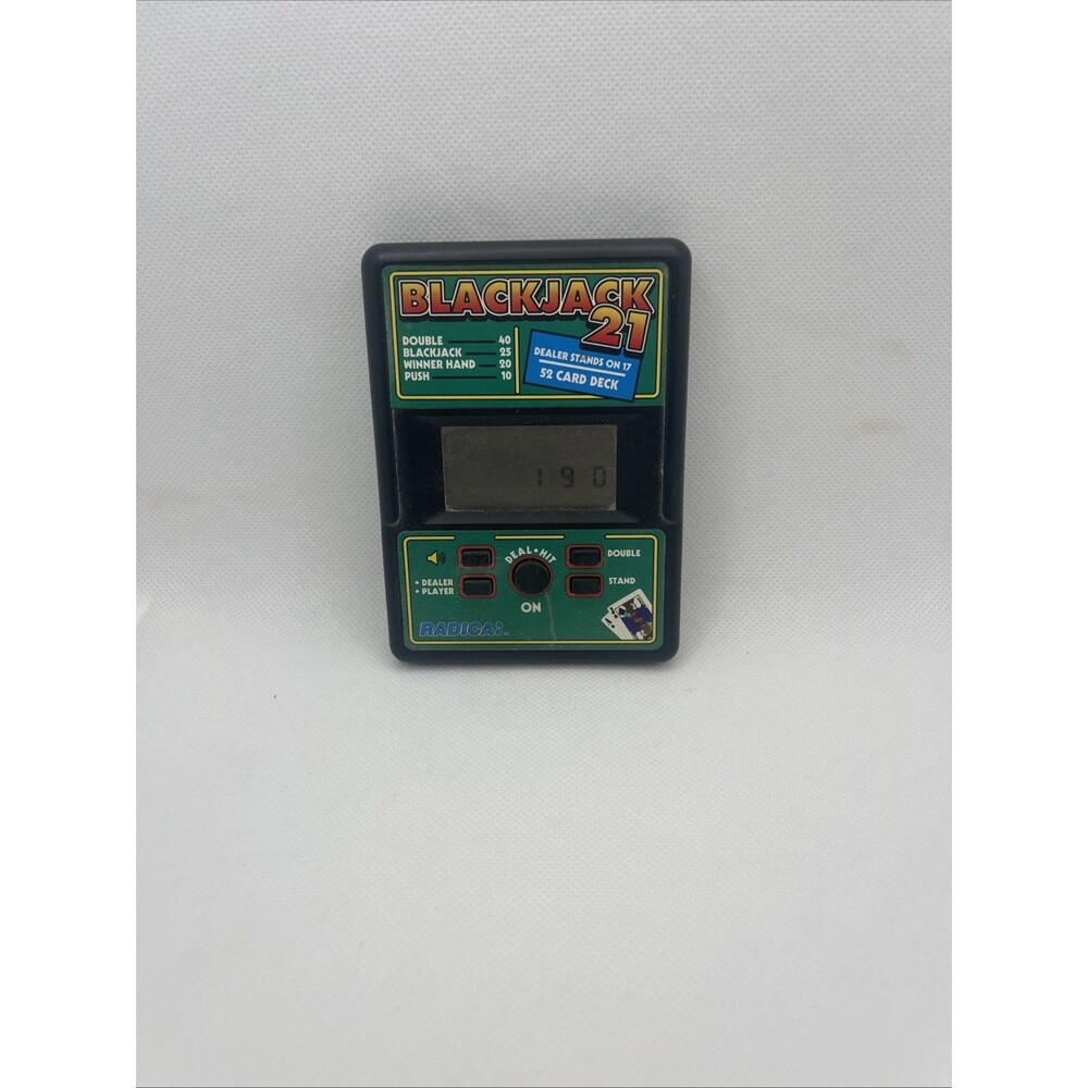 Radica Pocket Video Blackjack 21 Electronic Game Model 450 Tested Works